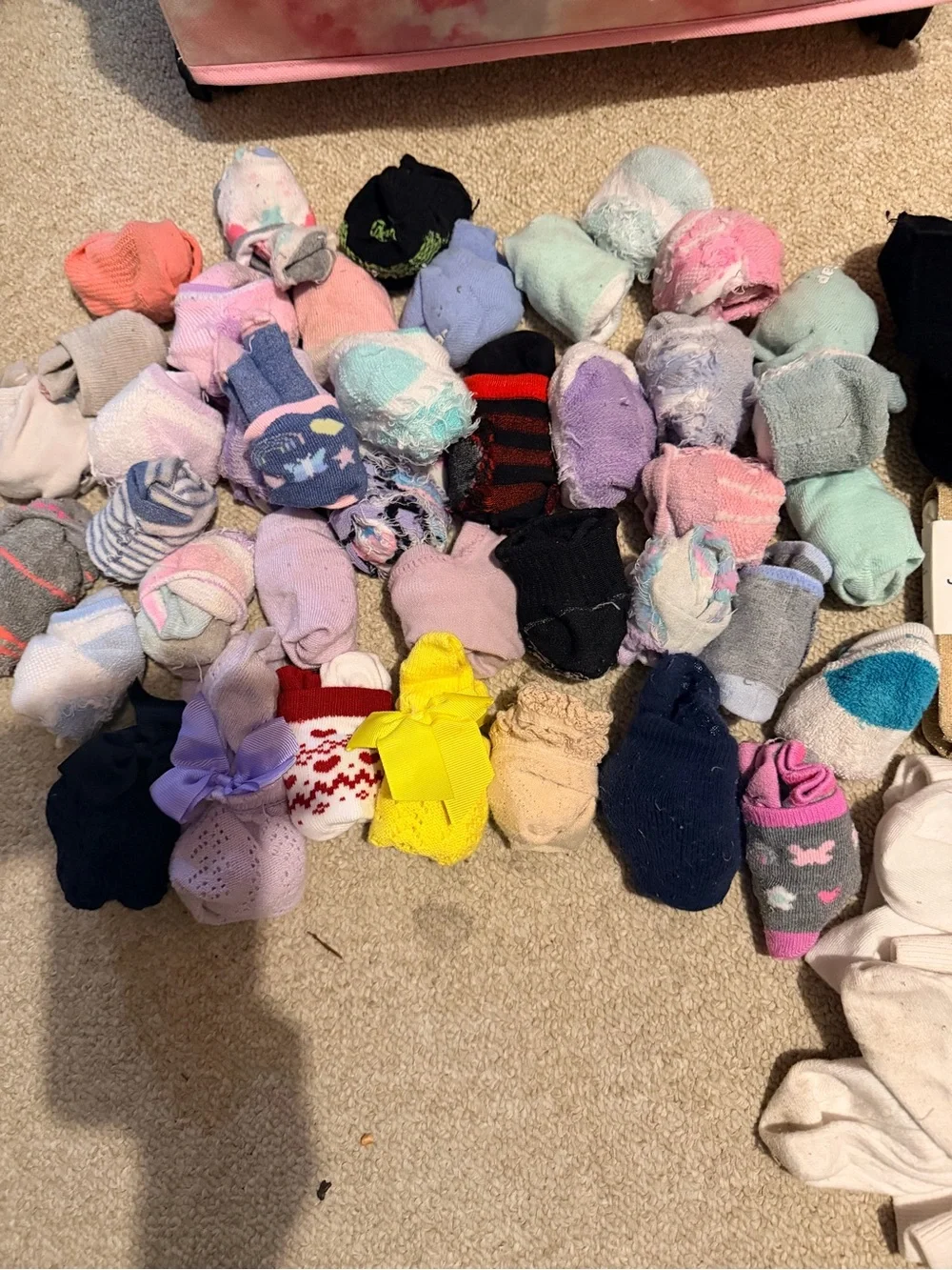 Target Kids Assorted Socks & Tights in Pastel Pink, White, Navy, Yellow and Mint